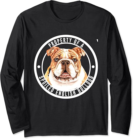 English Bulldog Clothes Funny Dog Long Sleeve TShirt Amazon.co.uk